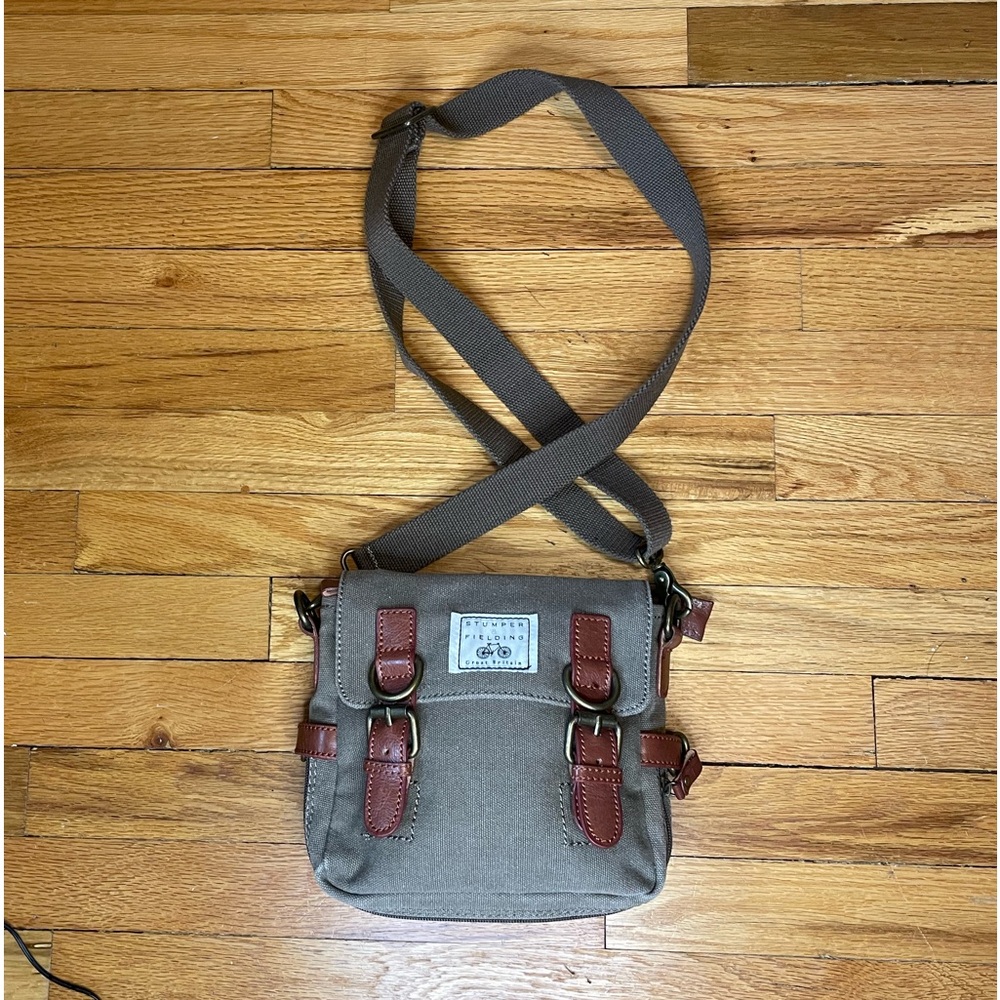 Stumper & Fielding Small Crossbody Cargo Bag in Olive Green.